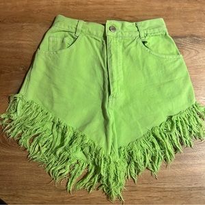 Vintage 90s Frayed Neon Shorts